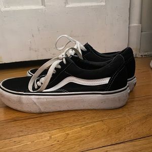 Platform black vans (the old skool)
